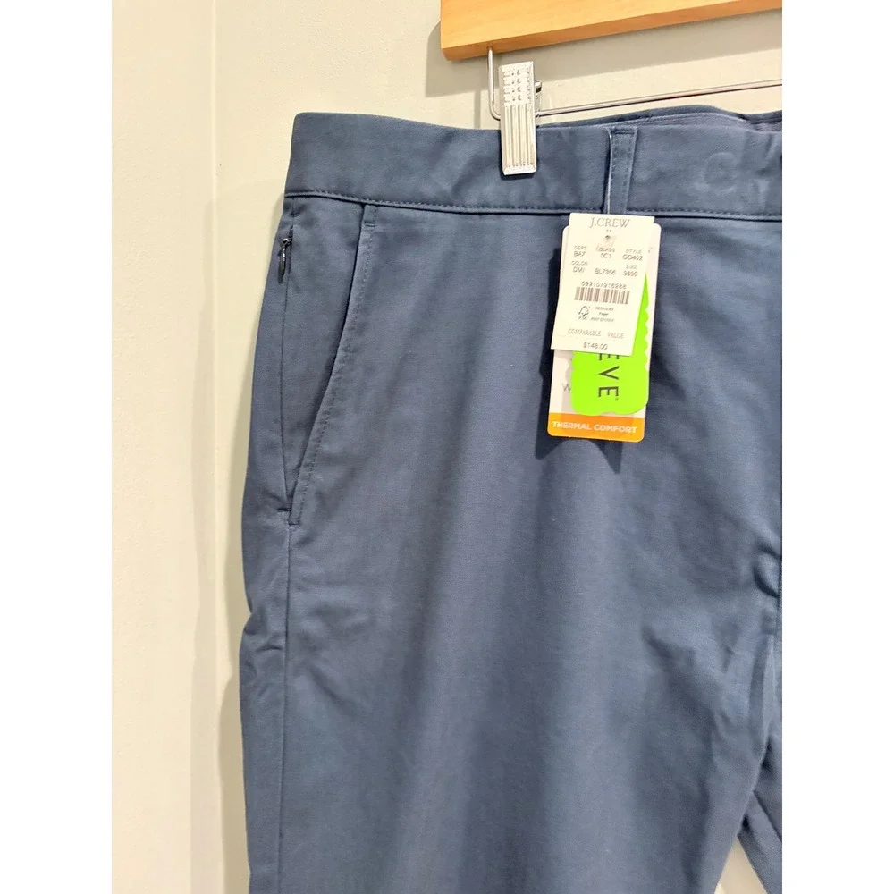 J.Crew Mens 770 Straight-Fit TruTemp 365 Chino British Pants Blue 36x30  NWT